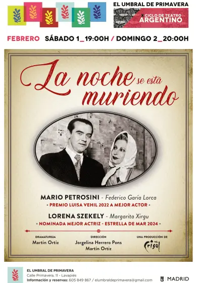 Cartel de La noche se está muriendo