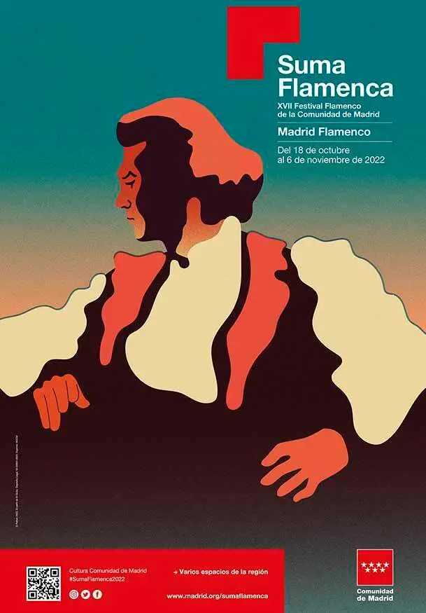 Cartel de Suma Flamenca 2022: XVII Festival Flamenco de la Comunidad de Madrid en el Teatro La Abadía