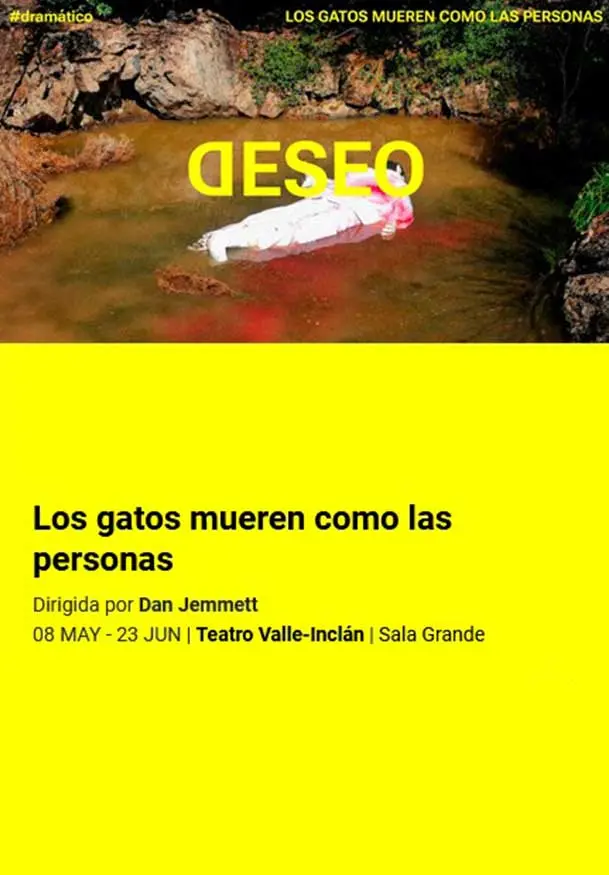 Cartel de Los gatos mueren como las personas