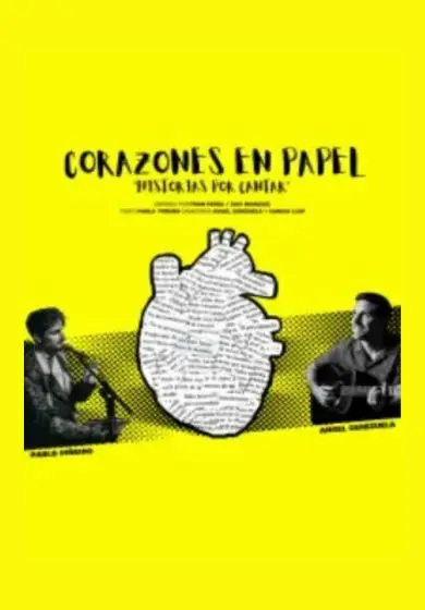 Cartel de Corazones en papel