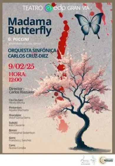 Cartel de Madama Butterfly - Orquesta Cruz-Diez