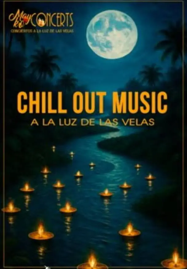 Cartel de Mayko Concerts. Chill Out Music a la luz de las velas