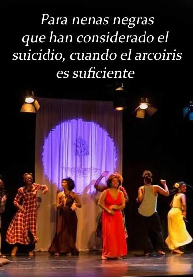 Cartel de Para nenas negras que han considerado el suicidio, cuando el arcoiris es suficiente