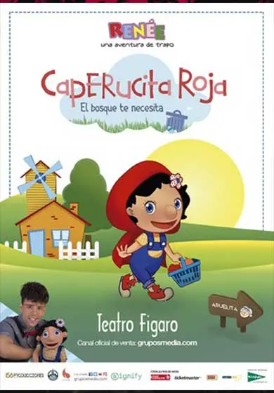 Cartel de Una aventura de trapo presenta: Caperucita Roja