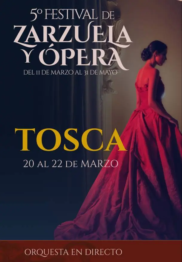 Cartel de 5º Festival de zarzuela y ópera. Tosca