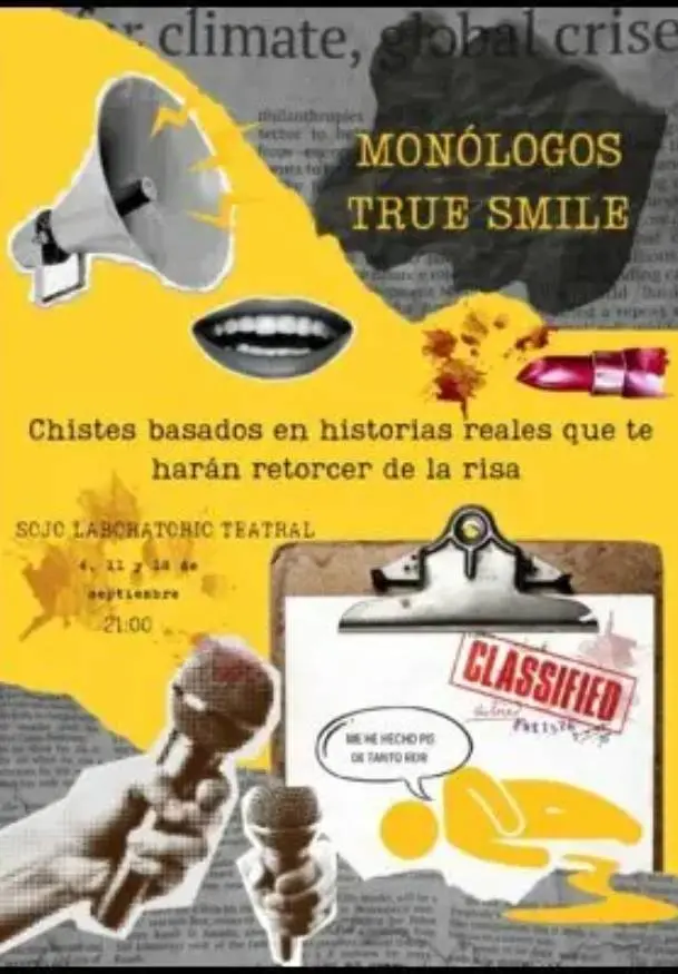 Cartel de Monólogos True Smile