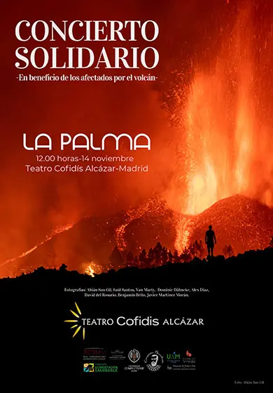 Cartel de Un volcán solidario