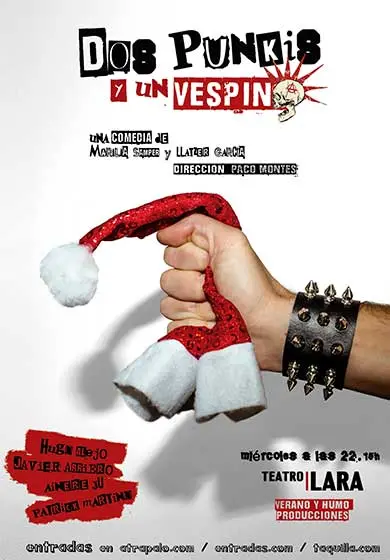 Cartel de Dos punkis y un Vespino