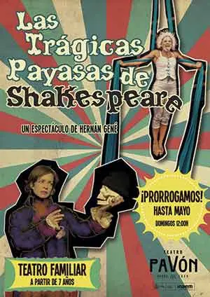 Cartel de Las trágicas payasas de Shakespeare