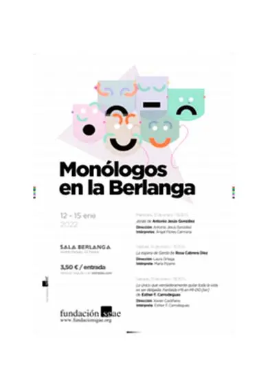 Cartel de Jonás (Monólogos en la Berlanga)