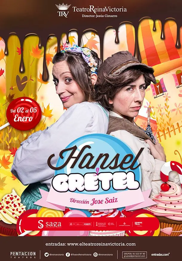Cartel de Saga Producciones: Hansel y Gretel