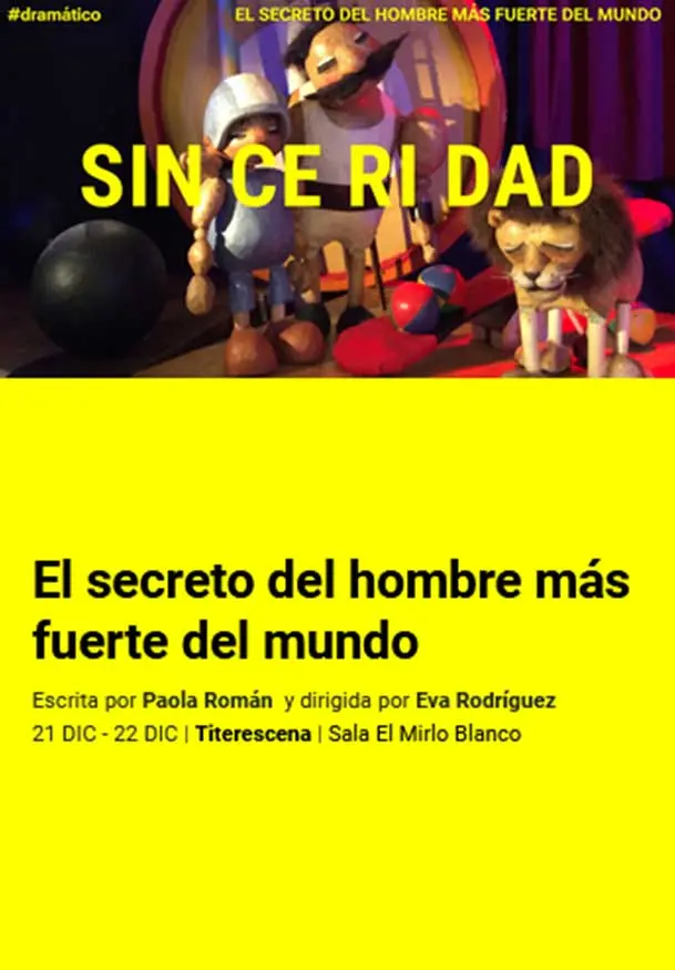 Cartel de Titerescena: El secreto del hombre más fuerte del mundo