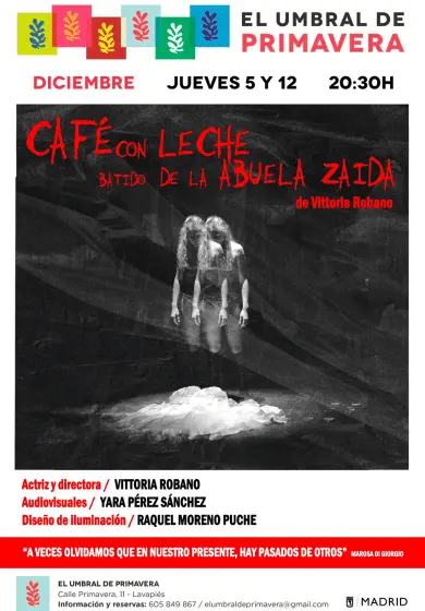 Cartel de Café con leche batido de la abuela Zaida