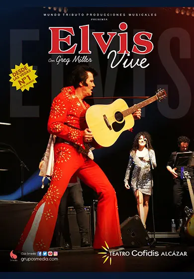 Cartel de Elvis vive. Tributo a Elvis Presley