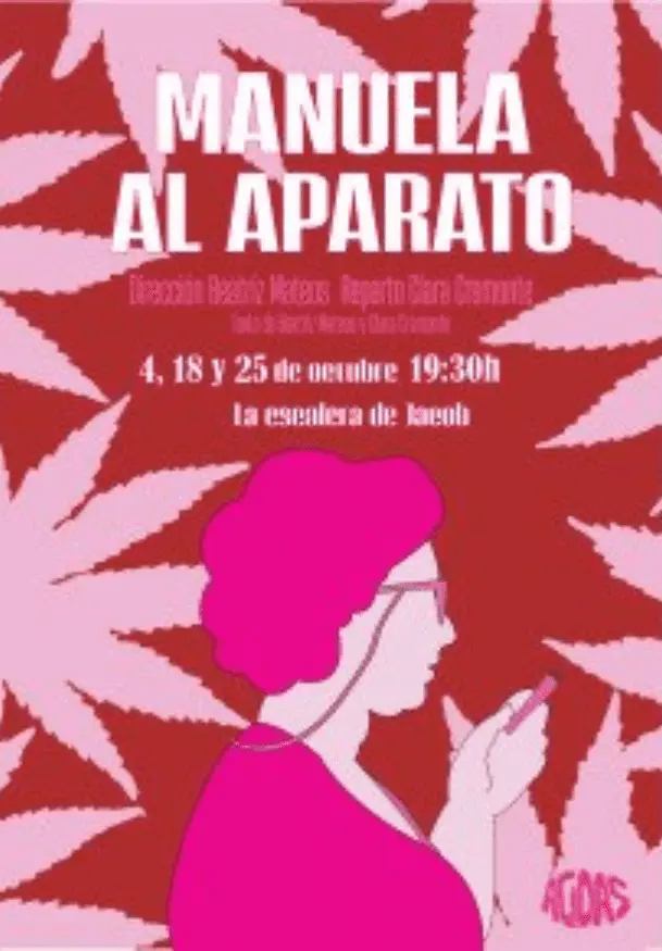 Cartel de Manuela al aparato