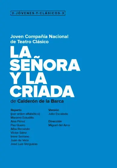 Cartel de Joven Compañía Nacional de Teatro Clásico: La señora y la criada