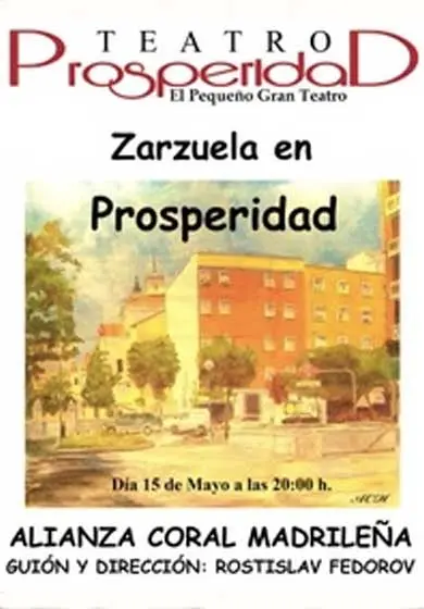 Cartel de Zarzuela en Prosperidad