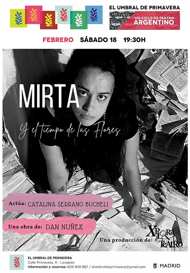 Cartel de Mirta y el tiempo de las flores