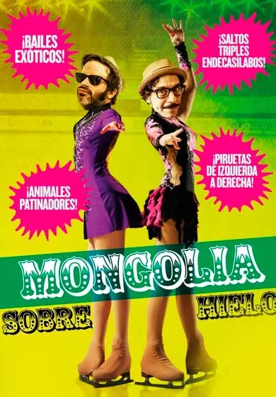 Cartel de Mongolia sobre hielo