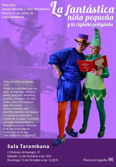 Cartel de La fantástica niña pequeña y la cigüeña pedigüeña