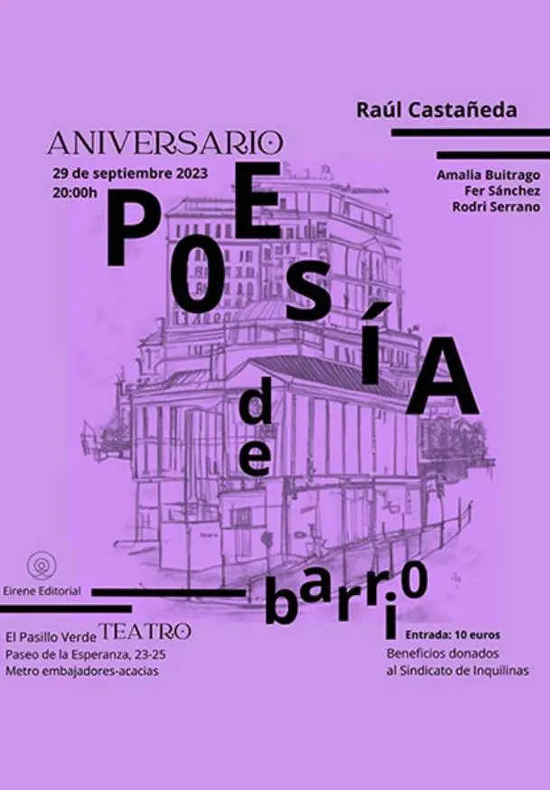 Cartel de Aniversario Poesía de barrio