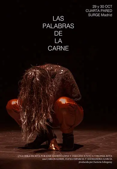 Cartel de Las palabras de la carne