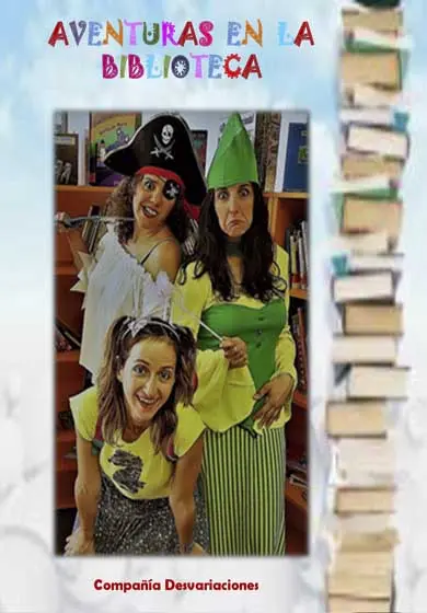 Cartel de Aventuras en la biblioteca