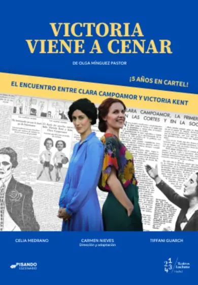 Cartel de Victoria viene a cenar