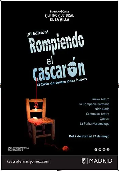Cartel de Rompiendo el cascarón - XI Ciclo de Teatro para bebés