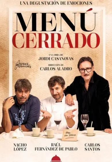 Cartel de Menú cerrado