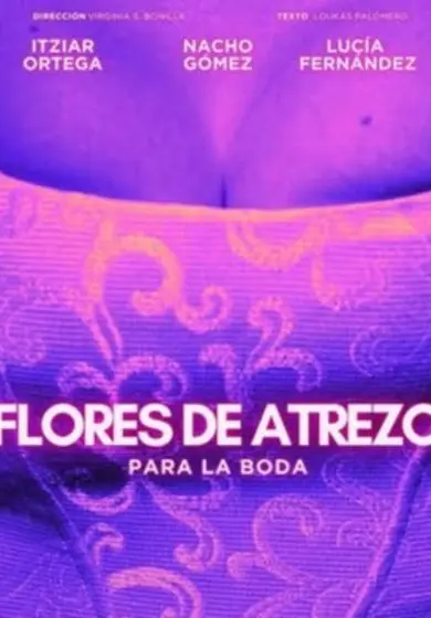 Cartel de Flores de atrezo para la boda