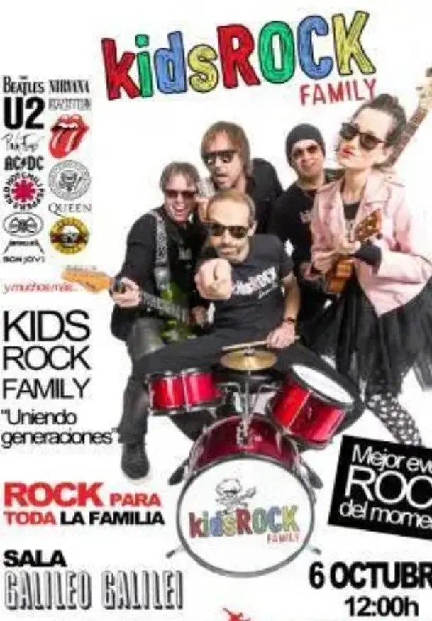 Cartel de Kids Rock Family: Uniendo Generaciones