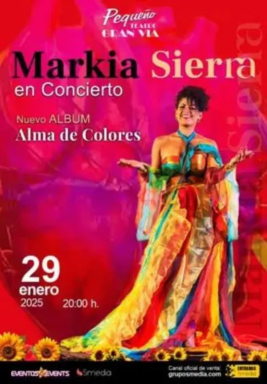 Cartel de Alma de colores - Markia Sierra en concierto