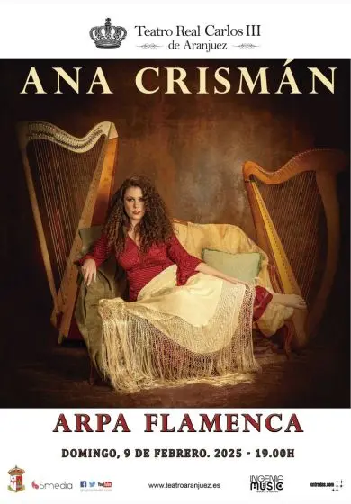 Cartel de Ana Crismán: Arpa flamenca