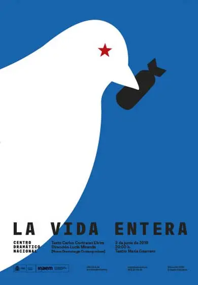 Cartel de La vida entera (Nueva Dramaturgia Contemporánea)