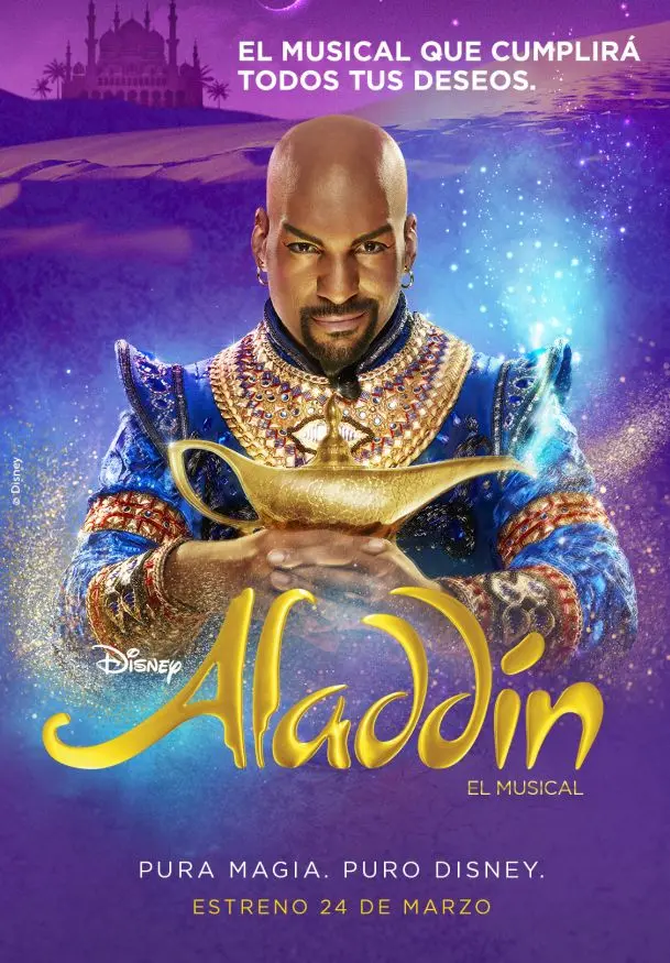 Cartel de Aladdín, el musical