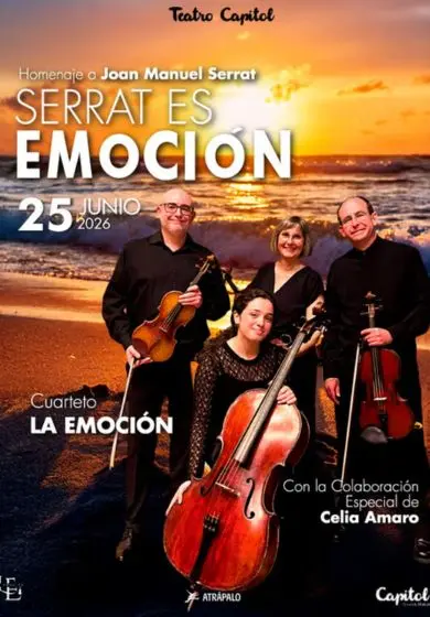 Cartel de Serrat es... emoción