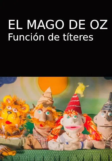 Cartel de El Mago de Oz, función de títeres