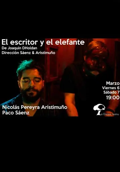 Cartel de El escritor y el elefante