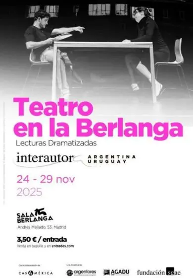 Cartel de Teatro en la Berlanga: Interautor Teatro