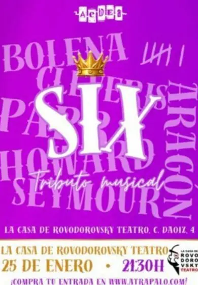 Cartel de Six tributo Musical