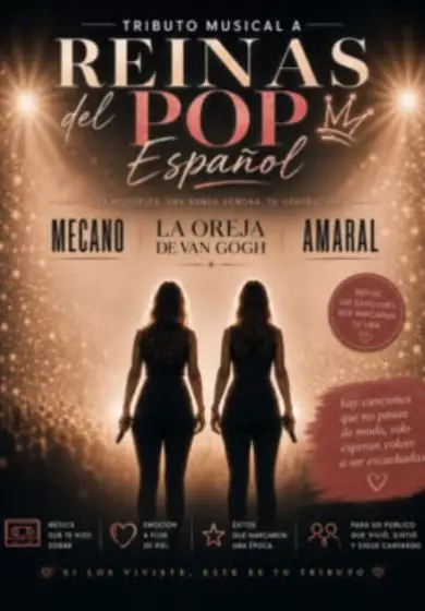 Cartel de Reinas del Pop: Mecano, Amaral y la Oreja de Van Gogh