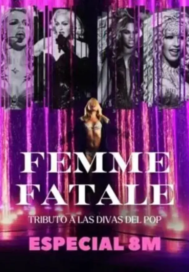 Cartel de Tributo especial día de la mujer. Femme fatale