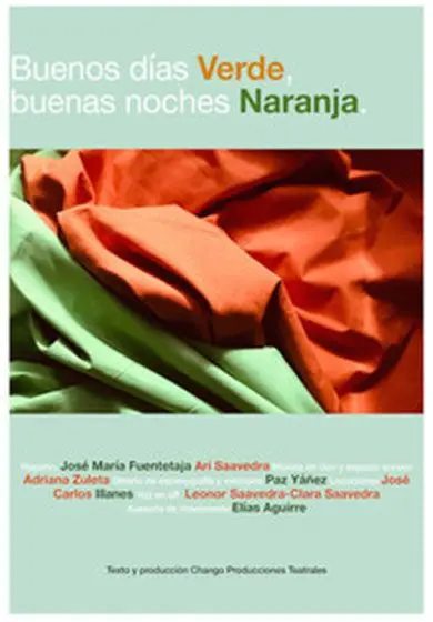 Cartel de Buenos días Verde, buenas noches Naranja
